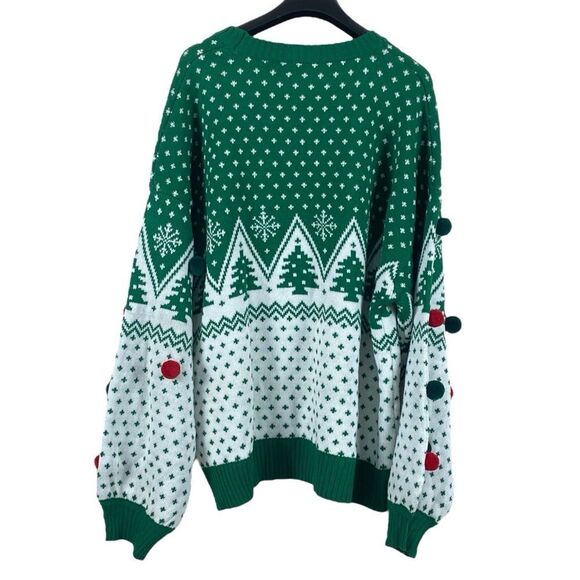 Smokey the Bear Only You Pom Pom Ugly Christmas Sweater Sz 3X - Picture 2 of 12